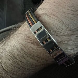 Men’s Bracelet Stainless Steele & Leather